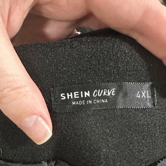 SHEIN Curve Waterfall Collar Self Belted Overcoat NWOT Size 20 - Picture 4 of 5